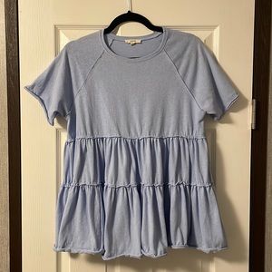 Tiered Light Blue Tee
